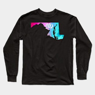 Colorful Maryland Long Sleeve T-Shirt